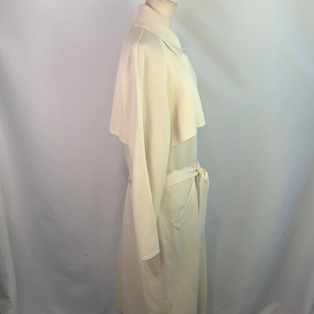 Rodier VTG cream knit long with belt jacket - Picture 7 of 11